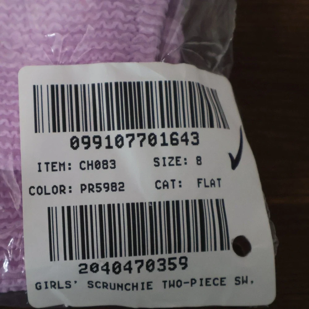 Crewcuts Smocked Swimsuit Top Girls‎ 8 Pink Scrunchie Barbie Beach Pool Swim NWT
